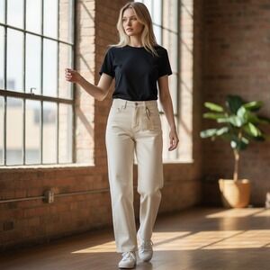 Levi's 501 '90s Jeans 25x30 White Foil NWT Mid Rise Straight Leg A19590068